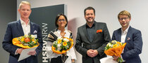 V.l.n.r: Dr. Christoph Riederer, Prof. Dr. Kerstin Brixius, HSPV-Präsident Martin Bornträger und Prof. Dr. Christoph Buchert